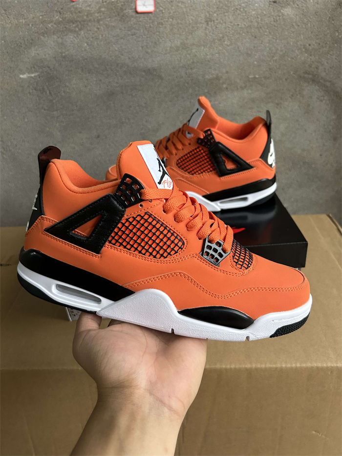 Women's Running weapon Air Jordan 4 Orange Shoes 0115